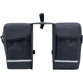 vidaXL Doppel-Fahrradtasche für Gepäckträger Wasserdicht 35 L Schwarz