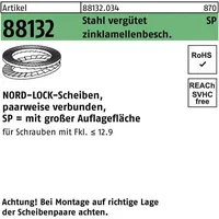 NORD-LOCK Nord-Lock, Zubehör Befestigungstechnik, Unterlegscheibe R 88132 geklebt NL