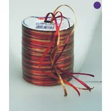 Präsent Geschenkband Raffia glänzend rot/gold 3,0 mm x 50,0 m
