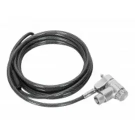 Targus DEFCON Ultimate Sicherheitskabelschloss Universal-Schlüsselkabelschloss mit anpassbarem Schlosskopf Silber 2 m Packung 25) Stahl