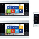 PNI Intelligente Video-Gegensprechanlage mit 2 Monitoren, SafeHome PT720MW WiFi HD, P2P,