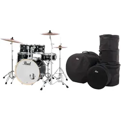 Pearl Export EXX705NBR/C31 Drumkit Jet Black Set mit Taschen