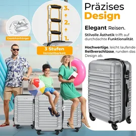 Kesser Koffer-Set 4-tlg. silber/kunststoff