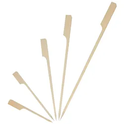 250x BBQ Fingerfood Spieße "Flag" aus Bambus 9 cm Holzspieße Schaschlikspieße Fingerfoodspieße Bambusspieße