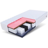 Fdm Matratze 180x200 cm GINASO 7 Zonen H3 H4 Taschenfederkern Visco Memory Schaum Kokos Höhe 22 cm Waschbarem Bezug Premium Jersey