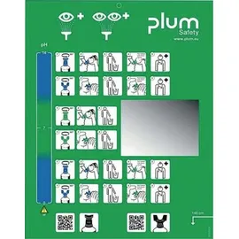 PLUM SAFETY APS Augennotfallstation 1x200 ml pH Neutral,1x0,5l Augenspül. PLUM