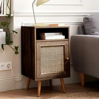 Sweeek Nachttisch mit Rattangeflecht