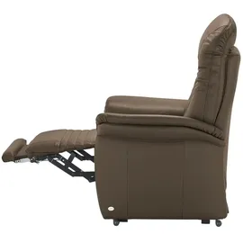 HIMOLLA Sessel 7706 Leder 101 x 112 x 101 cm Braun elektrisch