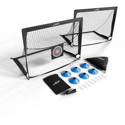 Pop-Up Fußballtor 2er Set Goal Master - Schwarz