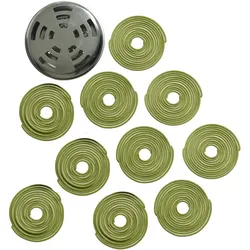 Insektenspirale CITRONELLA - Anti Mücken Spirale mit Halter - Bambus und Zinn - ...