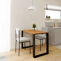 AKKE Erle LOFT Tisch mit schwarze beine LxBxH: 60x40x75