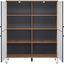 trendteam Montez 123 x 136 x 40 cm Grau/Eiche