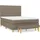 vidaXL Boxspringbett mit Matratze Taupe 140x200 cm Stoff
