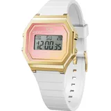 ICE-Watch Ice Digit Retro White Dreamscape - Weiße Damenuhr mit Plastikarmband - 022716 (Small)