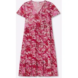 sheego Etuikleid Gemustert Pink/Rot 58