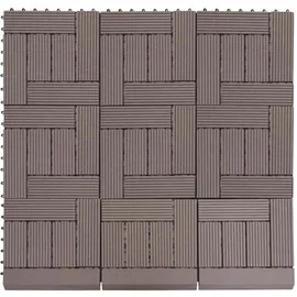 Mendler WPC Bodenfliese Rhone grau 30 x 30 cm 11 St.