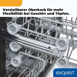 Exquisit GSP6314-030C Geschirrspüler (freistehend, 600 mm breit, Schwarz)