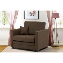 Home Affaire Sessel "Mexico Schlafsessel", braun, B:98cm H:87cm T:83cm, Struktur fein ( 100% Polyester);Luxus-Microfaser weich (90% Polyester, 10% Nylon), ;Struktur (100% Polyester), , Sessel, Sessel, mit ausziehbarer Schlaffunktion, B/T/H: 98/83/87 cm