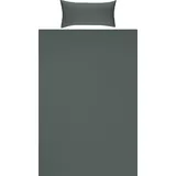 Erwin Müller Bettwäsche Traunstein Single-Jersey anthrazit Größe 1x 155x220 cm | 1x 80x80 cm