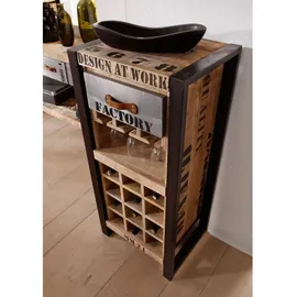 Massivmoebel24 Weinregal 51 x 40 x 110 cm Beige