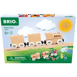 BRIO – 36006 Holzzug zum Anmalen | Individuell gestaltbare DIY-Spielzeugeisenbahn aus Holz für Kinder ab 5 Jahren