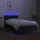 vidaXL Boxspringbett mit Matratze & LED Schwarz 90x200 cm Stoff