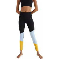 Sporthose Active Colorblock Legging Damen - Schwarz SCHWARZ|GELB|pastellblau 34