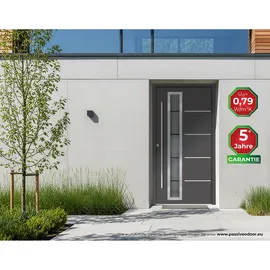 Splendoor Haustür Passivedoor Premium B06 Anthrazit DIN Links 100 x 210 cm