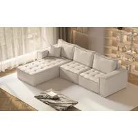 Kaiser möbel L-förmige Bohoo-Maxi-Ecke in zeitlosem Design Champagner Links