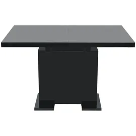 vidaXL Ausziehtisch 80 x 75 x 80 cm hochglänzend schwarz