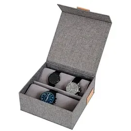 LOVE !T STORE !T Uhrenbox 16,5 x 16,5 x 7 cm 6-tlg. grau