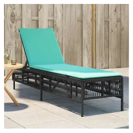 vidaXL Sonnenliege 200 x 55 x 96 cm Schwarz