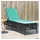 vidaXL Sonnenliege 200 x 55 x 96 cm Schwarz