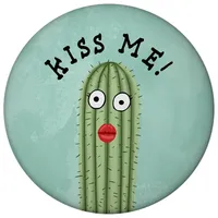 Speecheese Kiss me Kaktus Magnet rund lustiger Magnet rund