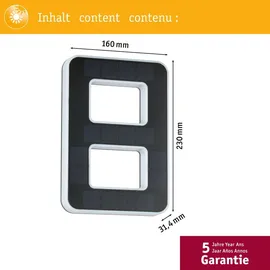 Paulmann 79849 Solar-Hausnummernleuchte 0.20W Warmweiß Schwarz