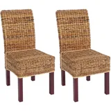 chefgastro Esszimmerstuhl Korbstuhl Stuhl Malibu Bananengeflecht 96x46x41cm Sitzhöhe 46cm hell ohne Kissen