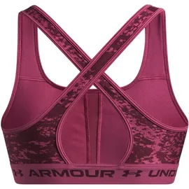 Under Armour Crossback Mid Print Fuchsia Dusk/Lila XS
