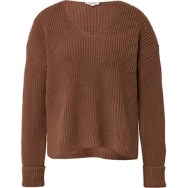 s.Oliver Grobstrickpullover mit V-Ausschnitt Braun 46