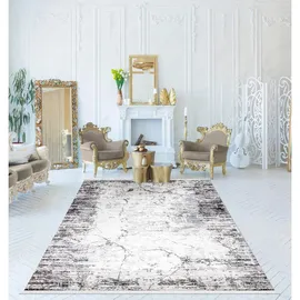Mozato Novel Vintage-Teppich Royal Harmony, Braun, Grau, Weiß, Textil, Abstraktes, rechteckig, 160x230 cm, Teppiche & Böden, Teppiche, Vintage-Teppiche