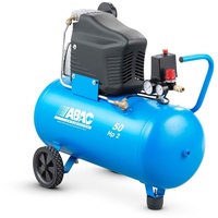 ABAC Luftkompressor PRO MONTECARLO L20, 50-Liter Luftkompressor, Doppeldruckmesser, Max. Druck 10 Bar, Öleinspritzung, Transporträder, 2 PS Leistung
