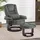 MCombo Drehbarer Fernsehsessel mit Hocker Stoff 83 x 106 x 173 cm Grau mit Liegefunktion