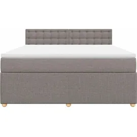 vidaXL Boxspringbett 180 x 200 cm Taupe