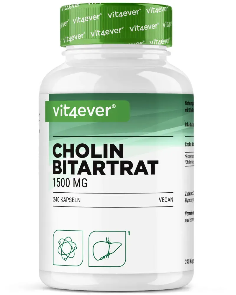 Cholin Bitartrat - 750 mg, 240 Kapseln