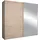 Rauch Schwebetürenschrank Quadra 226 x 230 x 62 cm Beige/Braun