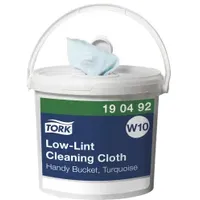 TORK trockene Reinigungstücher im Spendereimer Premium W10 1-lagig türkis, 800 Tücher