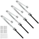 Tectake Automatischer Fensteröffner Für Gewächshaus Temperaturgesteuert Hubkraft 7 kg 4Er Set 32 x 4 50 x 5 cm Silber