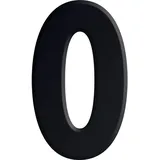 Kirsten Ziffer selbstklebend, Type 0, Höhe 30 mm, Aluminium schwarz eloxiert