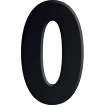 Kirsten Ziffer selbstklebend, Type 0, Höhe 30 mm, Aluminium schwarz eloxiert