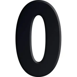 Kirsten Ziffer selbstklebend, Type 0, Höhe 30 mm, Aluminium schwarz eloxiert