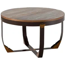 Massivmoebel24 Couchtisch INDUSTRIAL mehrfarbig Altholz 75 x 75 x 45 cm